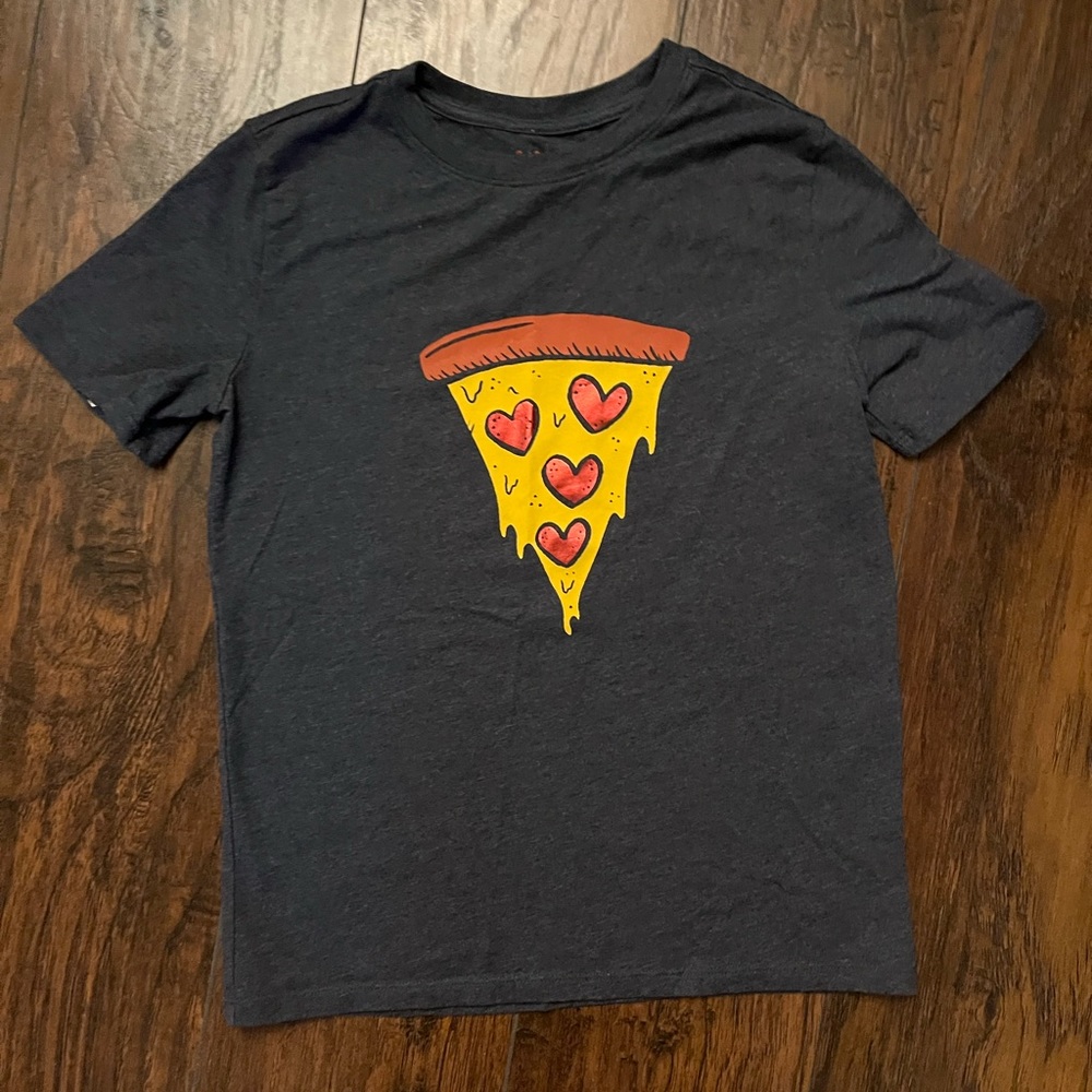 Boys Valentines Day T-shirt ❤️ Heart Pizza ❤️ large 12/14